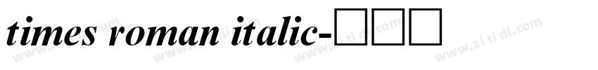 times roman italic字体转换